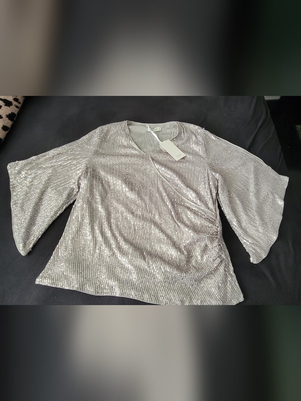 Silver Sequin Women’s Top